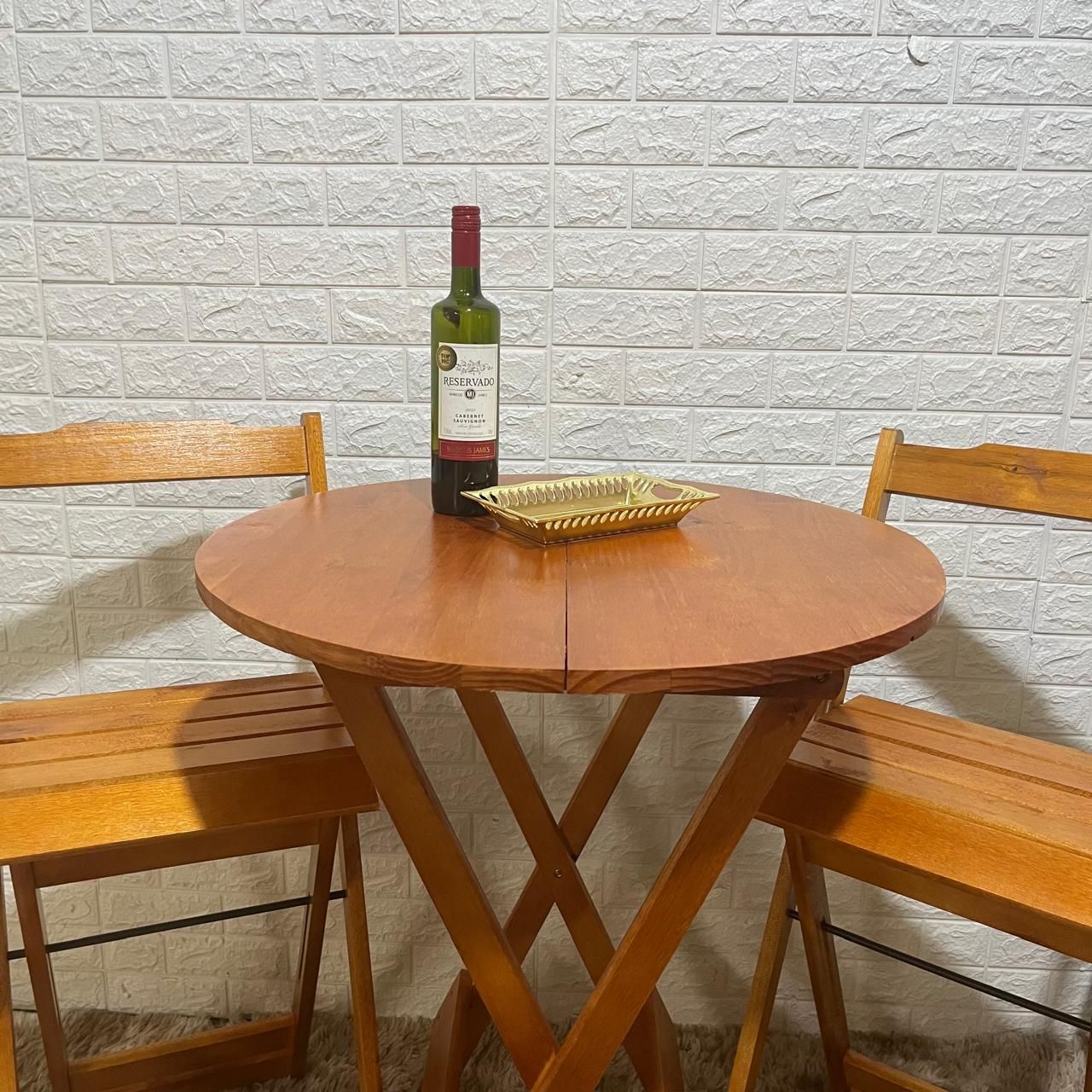 07 conjunto bistro dobravel com 2 banquetas parana